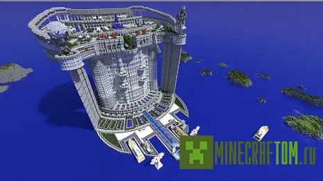 Карта Skyscraper: TeamHouse (Небоскреб: командный дом) Майнкрафт