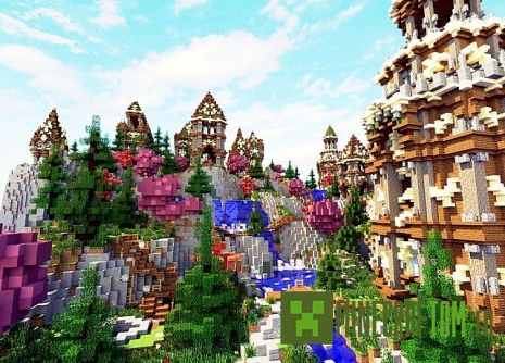 Карта Downstream (Вниз по течению) Minecraft