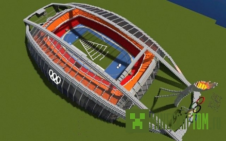 Карта Olympic Stadium (Олимпийский стадион) игры Майнкрафт