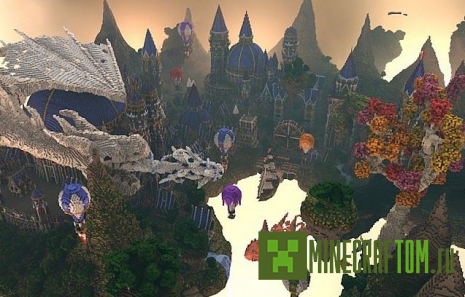 Карта Ferrin - Fantasy City (Фантастический город - Феррин) Майнкрафт