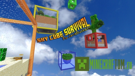 Карта Sky Cubes Survival (Выживание в небесных кубах) игры Майнкрафт