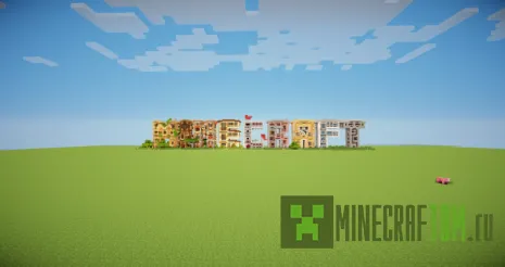 Карта Minecraft Letter Frame Houses (Каркасные дома Майнкрафт) Карта Minecraft Letter Frame Houses (Каркасные дома Майнкрафт)