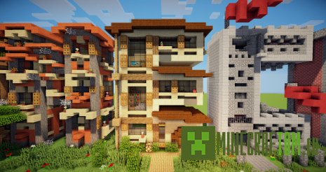 Карта Minecraft Letter Frame Houses (Каркасные дома Майнкрафт) Карта Minecraft Letter Frame Houses (Каркасные дома Майнкрафт)