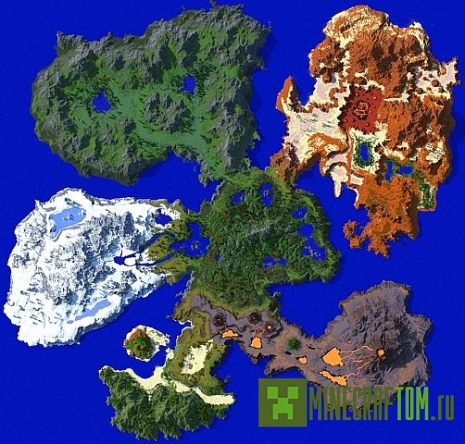 Карта Lands of Luvem (Земли Лювем) для игры Майнкрафт