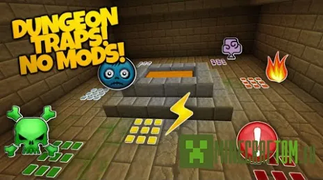 Карта Pixel Dungeon Traps (Ловушки в пиксельном подземелье) Карта Pixel Dungeon Traps (Ловушки в пиксельном подземелье)