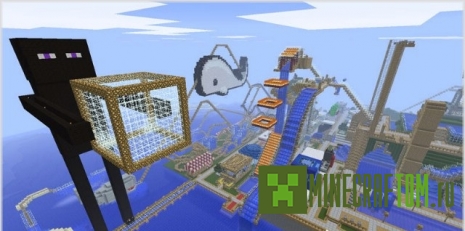 Карта FunLand 3 (Земля веселья) игры Майнкрафт