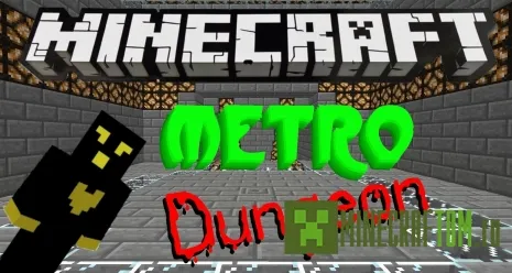 Карта The Metro Dungeon (Подземное метро) игры Майнкрафт