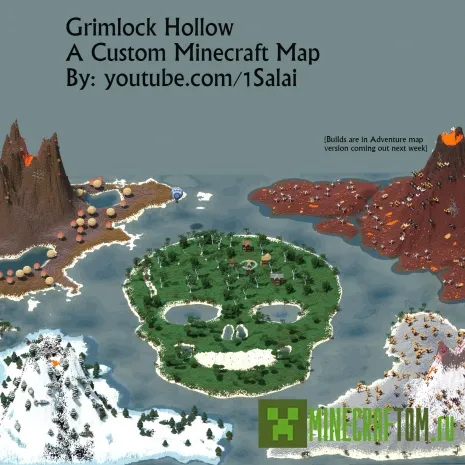 Карта Grimlock Hollow игры Minecraft
