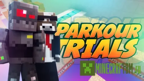 Карта Parkour Trials (Испытание паркуром) игры Minecraft Карта Parkour Trials (Испытание паркуром) игры Minecraft