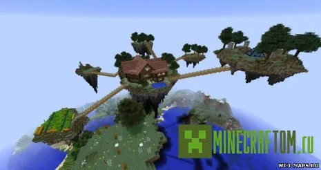 Карта Flying Islands of Harmony (Летящие острова Гармонии) Майнкрафт