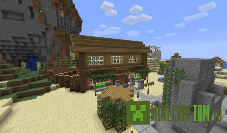 Карта Tiki Resort Island (Курорт-остров Тики) игры Minecraft