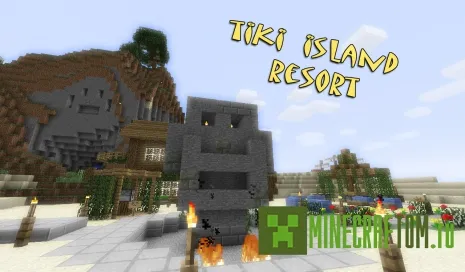 Карта Tiki Resort Island (Курорт-остров Тики) игры Minecraft