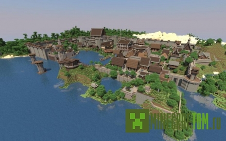 Карта Old Style Town (Город старинного стиля) игры Minecraft