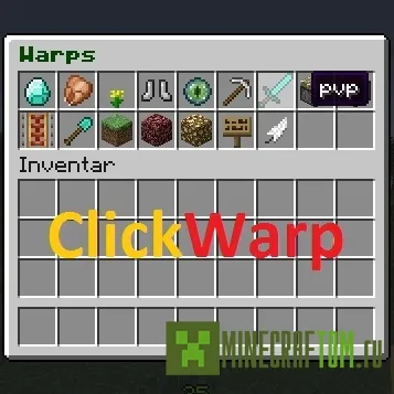 Плагина ClickWarp (Нажми и переместись) версии 1.6.2 Майнкрафт
