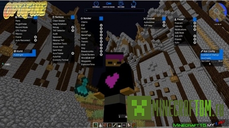 Чит ACE версий 1.8 - 1.8.Х игры Minecraft Чит ACE версий 1.8 - 1.8.Х игры Minecraft
