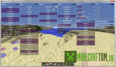 Чит-клиент Kryptonite (Криптонит) 1.8.Х Майнкрафт Чит-клиент Kryptonite (Криптонит) 1.8.Х Майнкрафт