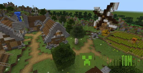 Карта Infected village (Зараженное село) портативной версии Майнкрафт Карта Infected village (Зараженное село) портативной версии Майнкрафт