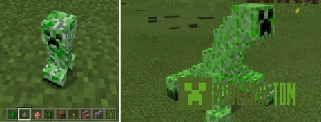 Мод Mutant Creeper (Мутант Крипер) версии 0.17.0 игры Майнкрафт ПЕ