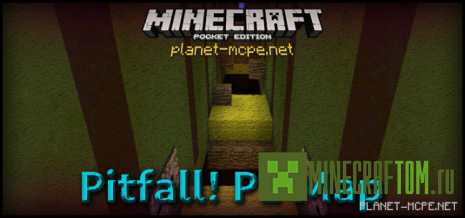 Карта Pitfall! (Ловушка) версии 0.15.0 игры Майнкрафт ПЕ