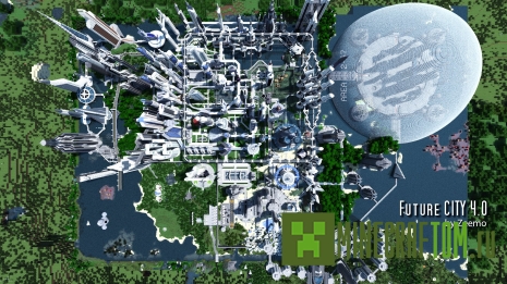 Карта Future CITY (Город Будущее) для игры Майнкрафт Карта Future CITY (Город Будущее) для игры Майнкрафт