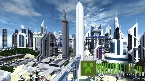 Карта Future CITY (Город Будущее) для игры Майнкрафт Карта Future CITY (Город Будущее) для игры Майнкрафт