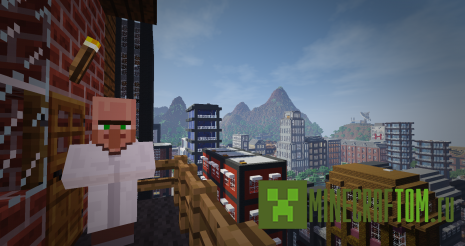 Карта City of Newisle (Город Новый остров) игры Майнкрафт