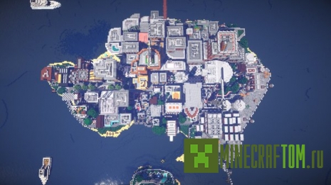 Карта St.Azura Island (Остров Святой Азура) игры Minecraft