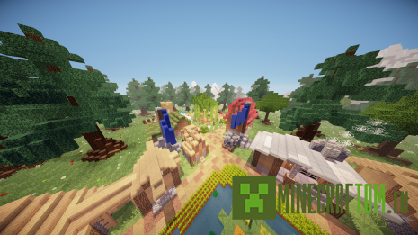 Карта Fantasy Castle (Фантастический замок) игры Майнкрафт