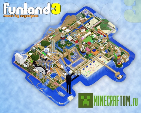 Карта FunLand 3 (Веселая земля 3) для игры Майнкрафт