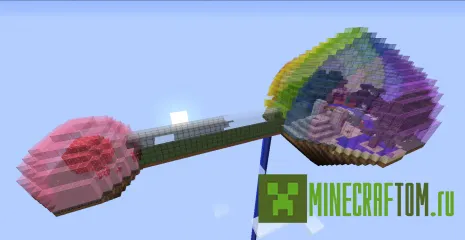 Карта Rainbow Sky Biodome (Биома Радужное небо) для Майнкрафт Карта Rainbow Sky Biodome (Биома Радужное небо) для Майнкрафт