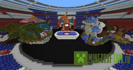 Карта Pokemon Red (Красный покемон) для Майнкрафт