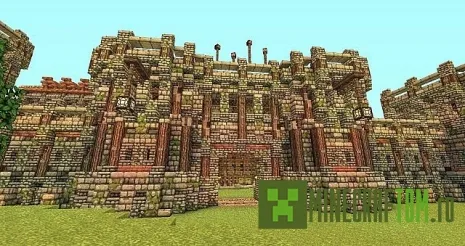Карта Castle Wall Bundle (Замковая стеновая накладка) для Minecraft Карта Castle Wall Bundle (Замковая стеновая накладка) для Minecraft