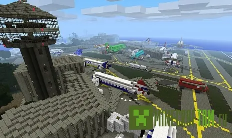 Карта Minecraft Airport (Аэропорт Майнкрафта) для игры Майнкрафт
