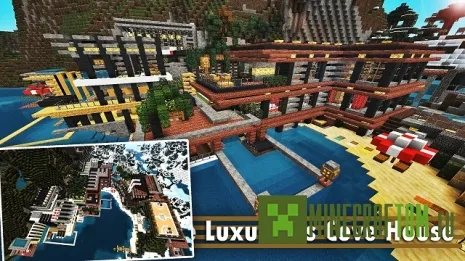 Карта Luxurious Cove House (Роскошный дом Cove) для игры Майнкрафт Карта Luxurious Cove House (Роскошный дом Cove) для игры Майнкрафт