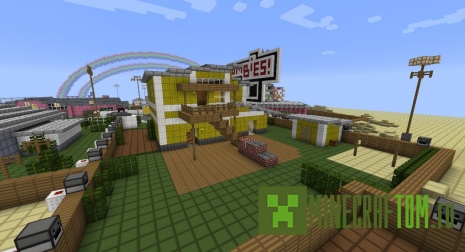 Карта Nuketown Zombie (Зомби Нюктауна) для игры Майнкрафт