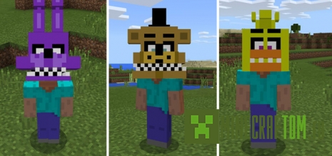 Текстуры FnaF Heads для Майнкрафт ПЕ