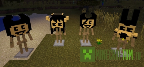 Текстуры Bendy and the Ink Machine Heads Pack для MCPE