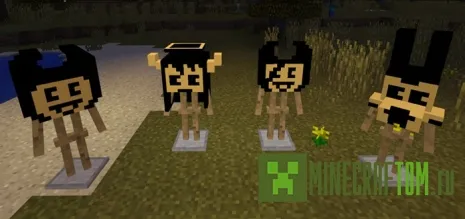 Текстуры Bendy and the Ink Machine Heads Pack для MCPE