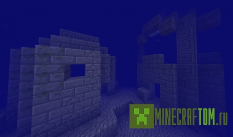 Карта Underwater Ruins (Подводные руины) для 1.3.Х MCPE Карта Underwater Ruins (Подводные руины) для 1.3.Х MCPE