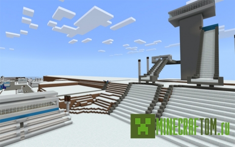 Карта Winter Sports Stadium (Зимний спортивный стадион) MCPE Карта Winter Sports Stadium (Зимний спортивный стадион) MCPE