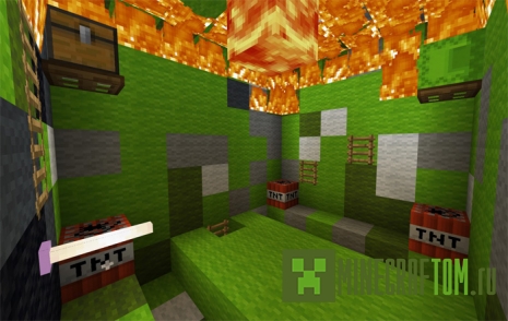 Карта Burning It Down: Burn’em Mobs для 1.2.Х MCPE Карта Burning It Down: Burn’em Mobs для 1.2.Х MCPE