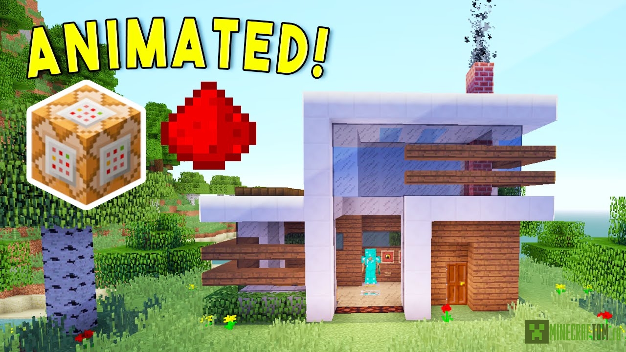 Карта Animated Self Building Redstone House