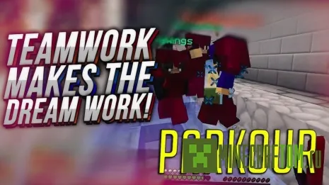 Карта DreamWork TeamWork Parkour Майнкрафт Карта DreamWork TeamWork Parkour Майнкрафт