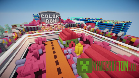 Карта Color Run (Цветной бег) Minecraft