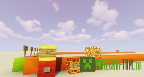 Карта Minecraft MusicMaker (Создатель музыки)
