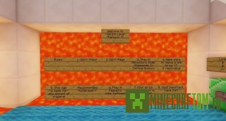 Карта Sprint Lava Parkour 7 (Спринт по лаве 7)