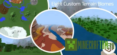Карта Eight Custom Terrain Biomes (8 биом) Карта Eight Custom Terrain Biomes (8 биом)
