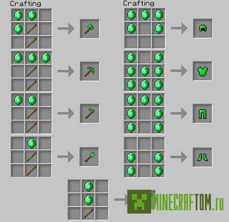 Мод Emerald Tools (Изумрудные инструменты) Мод Emerald Tools (Изумрудные инструменты)