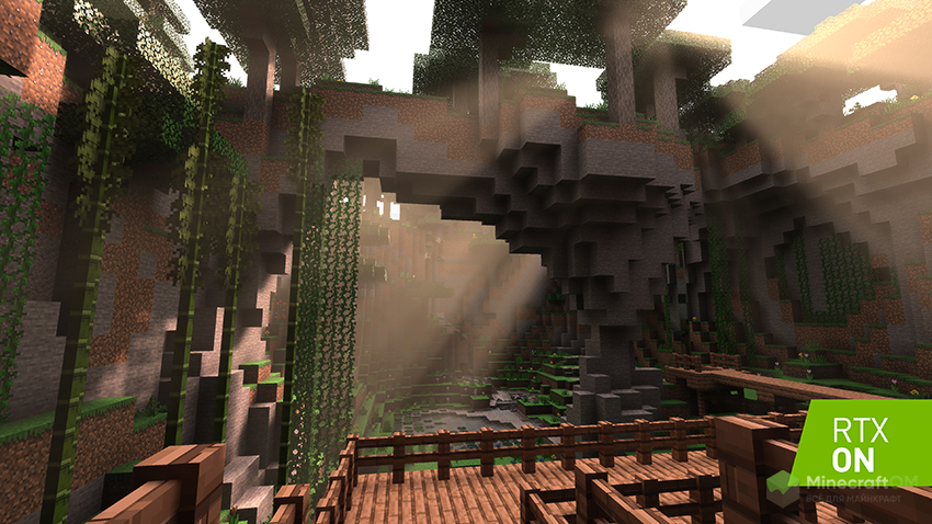 Майнкрафт с включенным RTX