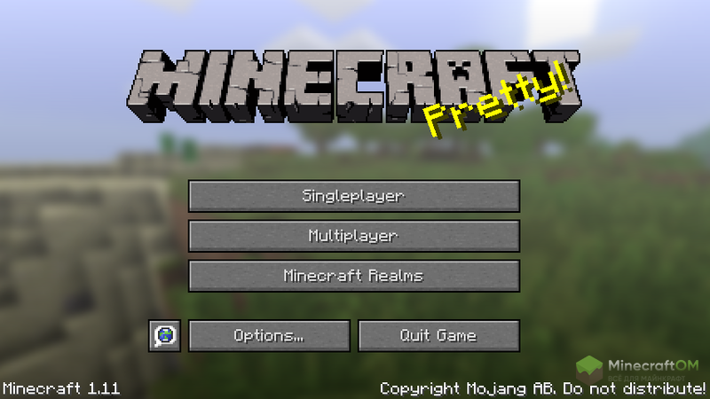 Главное меню Майнкрафт 1.11